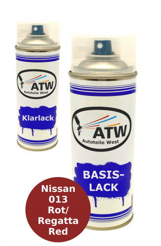 Nissan 013 Rot/Regatta Red +400ml Klarlack Set